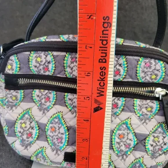 Vera Bradley Iconic Little Crossbody Purse Paisley Stripes - Picture 2 of 11
